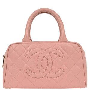Chanel Pink Calfskin Bowling Bag 27 177685
